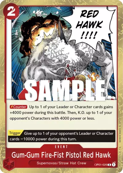 Gum-Gum Fire-Fist Pistol Red Hawk (English)