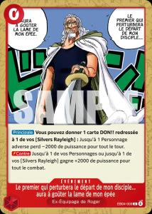 Le premier qui perturbera le départ de mon disciple... aura à goûter la lame de mon épée