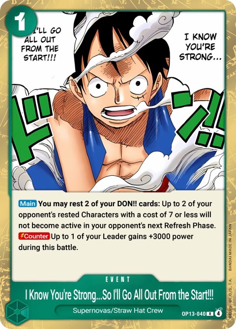 I Know You're Strong... So I'll Go All Out from the Very Start!!!