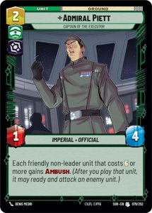Admiral Piett - Captain of the Executor